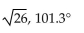Find the magnitude and direction angle of the resultant. -  A)    B)    C)    D)  2, 101.3°