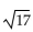 Find the absolute value of the complex number. -4 - i A)    B)  5 C)    D)  17