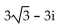 Write the complex number in trigonometric form, using degree measure for the argument. -  A)  6(cos(-60°)  + i sin(-60°) )  B)  6(cos 150° + i sin 150°)  C)  6(cos(330°)  + i sin(330°) )  D)  6(cos 30° + i sin 30°) 