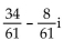 Perform the operation using trigonometric form. Write the answer in the form a + bi -  A)    B)    C)    D)   