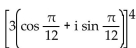 Use De Moivre's theorem to simplify the expression. Write the answer in the form a + bi. -  A)    B)    C)  81i D)   