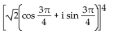 Use De Moivre's theorem to simplify the expression. Write the answer in the form a + bi. -  A)  -4i B)  4i C)  -4 D)  4