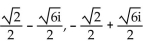 Solve the equation. Write the answer in a + bi form. -  A)    B)    C)    D)  6 - 2i, -6 - 2i