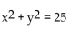For the given polar equation, write an equivalent rectangular equation. -r = 5 A)    B)  x + y = 25 C)    D)  x + y = 5