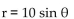 For the given polar equation, write an equivalent rectangular equation. -  A)    B)    C)    D)   