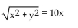 For the given polar equation, write an equivalent rectangular equation. -  A)    B)    C)    D)   