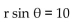 For the given polar equation, write an equivalent rectangular equation. -  A)  x = 10y B)  y = 10x C)  x = 10 D)  y = 10