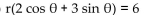 For the given rectangular equation, write an equivalent polar equation. -2x + 3y = 6 A)    B)    C)    D)   