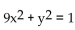 Eliminate the parameter of the pair of parametric equations. -x = sin t, y = 3 cos t A)    B)    C)    D)   
