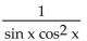 Write the expression in terms of sines and/or cosines, and then simplify. -  A)    B)    C)  cos x - sin x D)   