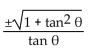 Express the given trigonometric function in terms of the indicated function. -csc   in terms of tan   A)    B)    C)    D)   