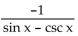 Use identities to simplify the expression. -  A)    B)    C)  tan x sec x D)  cot x csc x
