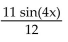 Simplify the expression. -  A)    B)    C)    D)  11 sin(2x) 