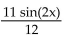Simplify the expression. -  A)    B)    C)    D)  11 sin(2x) 