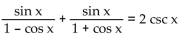 Identify the equation as either an identity or not. -  A)  Not an identity B)  Identity
