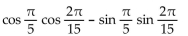 Simplify the expression by using a sum or difference identity. -  A)  1 B)    C)    D)   