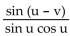 Prove the identity. -  = 1 - tan v cot u