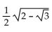 Find the exact value by using a half-angle identity. -tan 15° A)    B)    C)    D)   