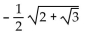 Find the exact value by using a half-angle identity. -sin 75° A)    B)    C)    D)   