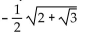 Find the exact value by using a half-angle identity. -cos   A)    B)    C)    D)   
