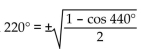 Determine whether the positive or negative sign makes the equation correct. -sin   A)  Positive sign B)  Negative sign