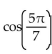 Use an identity to write the expression as a single trigonometric function or as a single number. -  A)    B)    C)    D)   