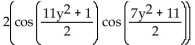 Use a sum-to-product identity to rewrite the expression. -cos   + cos   A)    B)    C)    D)   