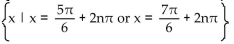 Find all real numbers that satisfy the equation. -sin x = -   A)    B)    C)    D)   