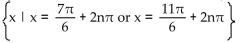 Find all real numbers that satisfy the equation. -sin x =   A)    B)    C)    D)   