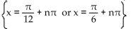 Find all real numbers that satisfy the equation. -sin 4x =   A)    B)    C)    D)   