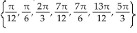 Find all real numbers in the interval   that satisfy the equation. -sin x cos x =   A)  0 B)    C)    D)   