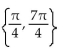 Find all real numbers in the interval   that satisfy the equation. -tan x sec x =   A)  No solution B)    C)    D)   