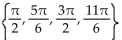 Find all real numbers in the interval   that satisfy the equation. -2 sin x cos x + cos x = 0 A)    B)  No solution C)    D)   