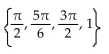 Find all real numbers in the interval   that satisfy the equation. -2 sin x cos x + cos x = 0 A)    B)  No solution C)    D)   