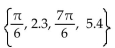Find all real numbers in the interval   that satisfy the equation. -5 + 2 sin x = 8   Round any approximations to the nearest tenth of a radian. A)    B)    C)    D)   