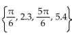 Find all real numbers in the interval   that satisfy the equation. -5 + 2 sin x = 8   Round any approximations to the nearest tenth of a radian. A)    B)    C)    D)   