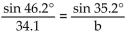 Solve the equation. -  A)  43.4 B)  27.2 C)  21.9 D)  46.7
