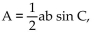 Solve the problem. -The area of a triangle is given by   where a and b are the lengths of two of the sides and C is the included angle. If A =   a = 5 in., b = 8 in., and C is an acute angle, what must C be? Give your answer in degrees to the nearest hundredth. A)  108.19° B)  71.81° C)  35.90° D)  No such triangle exists.