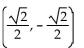 Find the proper coordinates of the point labeled on the given unit circle. -  A)    B)    C)    D)   