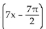 Find a formula for the specified function. -Let f(x)  = sin(x) , g(x)  = x -   , and h(x)  = 7x. Find a formula for   A)    B)    C)    D)   
