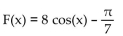 Find a formula for the specified function. -Let f(x)  = cos(x) , g(x)  =   , and h(x)  = 8x. Find a formula for   A)    B)    C)    D)   