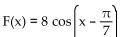 Find a formula for the specified function. -Let f(x)  = cos(x) , g(x)  =   , and h(x)  = 8x. Find a formula for   A)    B)    C)    D)   