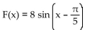 Find a formula for the specified function. -Let f(x)  = sin(x) , g(x)  = x -   , and h(x)  = 8x. Find a formula for   A)    B)    C)    D)   