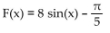 Find a formula for the specified function. -Let f(x)  = sin(x) , g(x)  = x -   , and h(x)  = 8x. Find a formula for   A)    B)    C)    D)   