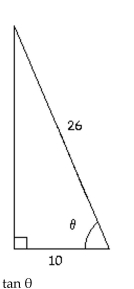 Find the exact value of the indicated trigonometric function for the given right triangle. -  A)    B)  1 C)    D)   