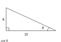 Find the exact value of the indicated trigonometric function for the given right triangle. -  A)    B)  1 C)    D)   