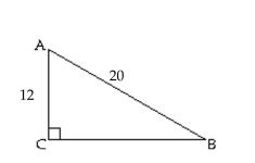 Find the exact value of the indicated trigonometric function for the given right triangle. -  Find sin A and cos A. A)    B)    C)    D)   