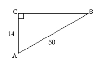 Find the exact value of the indicated trigonometric function for the given right triangle. -  Find sin B and tan B. A)    B)    C)    D)   
