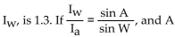 Solve the problem. -The index of refraction for air, Ia, is 1.0003. The index of refraction for water,   = 31.5°, find W to the nearest tenth.   A)  20.7° B)  22.7° C)  21.7° D)  23.7°