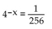 Solve the equation. -  A)  {4} B)    C)  {-4} D)   